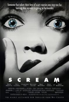 the movie poster for scream is shown on an iphone screen, and it appears to be in