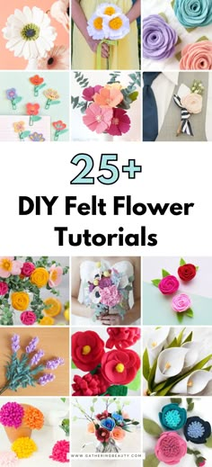 the 25 + best diy felt flower projects