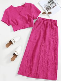 Skirt And Crop Top Casual, Long Skirt And Crop Top Summer Outfits, Crop Top Stiching Models, Plain Cotton Skirt, Skirts And Tops For Women, Modest Crop Top Outfits, Aesthetic Gown, Cotton Dress Summer Casual, Skirt And Top Outfits