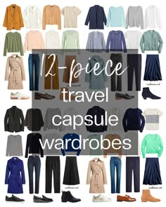 12-piece travel capsule wardrobes - une femme d'un certain âge 30 Day Travel Wardrobe, Travel Color Palette Capsule Wardrobe, Winter Travel Outfit Capsule, Travel Capsule Wardrobe Ireland Spring, Capsule Wardrobe 2 Weeks Europe, Travel Capsule Wardrobe For Over 60, Travel Capsule For Women Over 60, Colorful Travel Capsule Wardrobe, Carry On Capsule Wardrobe Summer Europe