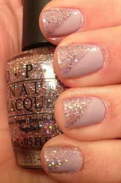 Nail Art Glitter, Heart Nail, Easy Nails, Sparkle Nails, Half And Half, Rocker Chic, Orange Nails, Simple Nail Designs, Manicure Y Pedicure