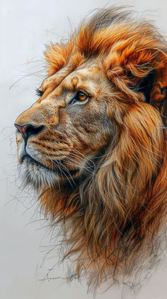 Collection of lion portrait sketches showcasing regal strokes and timeless elegance. Drawings Of Lions, Lion Art Drawing, Lion Drawings, Aslan Lion, Sketch Animals, Vibrant Paintings, Lion Portrait