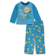 Your CoComelon fan will love these jammies! These adorable fleece pajamas for toddlers feature the much loved Coco Melon version of Twinkle Twinkle Little Star. These pajamas have a long sleeve top and long pants. They are made from flame resistant fabric to comply with safety regulations. Size: 3T.  Color: Blue.  Gender: male.  Age Group: toddler. Cocomelon Pajama, Galaxy Pajamas For Kids, Toddler Girl Pajamas, Boys Owl Pajamas, Toddler Pajamas Boy, Boys Sleepwear, Fleece Pajamas, Kids Clothes Boys, Sleepwear Sets