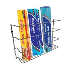 PRICES MAY VARY. Cabinet Door Organizer: This kitchen organizer will maximize your kitchen accessories storage space with these mountable shelves. Store wax paper, aluminum foil, zip & garbage bags. Perfect baking & pantry organization and storage of coffee, candy, chips, tea, sugar & snack. Sold on Amazon for over 5 years Use in Any Room: This space saver home organization can be used on bathroom cabinets or for laundry room organization and storage for cleaning products. Office desk or nursery Pantry Door Organizer, Kitchen Organizer Rack, Freezer Food, Kitchen Accessories Storage, Kitchen Wrap, Pan Organization, Kitchen Storage Space, Pantry Wall, Plastic Foil