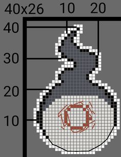 a cross - stitch pattern with an image of a fire extinguisher's hat