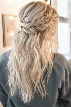 Boho Wedding Hair, Best Wedding Hairstyles, Easy Braids, Braids For Long Hair, Half Up Half Down, Great Hair, Half Up