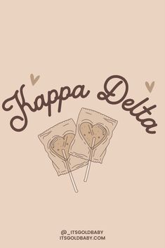 two lollipops with the words happy delta on them