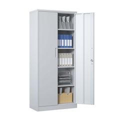 an office storage cabinet with files and folders