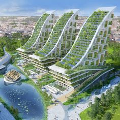 an artist's rendering of the green city