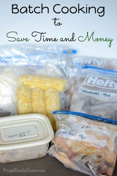 the ingredients for batch cooking to save time and money