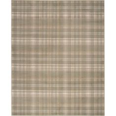 a beige plaid rug on a white background