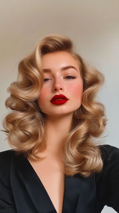 💫💖 Chic Vintage Hollywood Hair Retro waves Christmas hairstyle Inspiration Vintage Hollywood Hair, Christmas Hairstyle, Hair Retro, Hair Maintenance Tips, Hollywood Hair, Saving Techniques, Styling Guide, Hairstyle Inspiration, Christmas Hairstyles