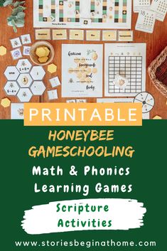 printable honeybee games and phonics learning games for kids to play with