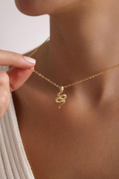 Welcome to the Magical World of PKJewelry Animal Pendant Necklace Gold Plated Mini Snake Pendant Necklace is perfect as a special gift for her. This Snake Necklace is a great choice as a gift for Mother's Day, Birthday, Anniversary, Valentines Day, Christmas. Our high quality products are specially prepared for you with great care. The gold plating on it is much thicker than other platings. Therefore, it is a nice gift to be used for a long time. Our products do not tarnish and are anti-allergic Tiny Snake, Serpent Necklace, Animal Necklace, Special Gifts For Her, Animal Pendant, Snake Pendant, Snake Necklace, Pet Necklace, Necklace Dainty