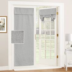 PRICES MAY VARY. WELL MADE: Package included All YOU NEED. 1 panel of room darkening curtains + free sticky straps. Curtains are made of high-quality linen blended fabric, the same fabric on both sides. EASY INSTALLATION: No tools or curtain rods are required. Enhanced strong adhesive strips ensure that you can hang the door curtains easily anywhere. Also, tie up the curtain with straps attached for sightseeing or the drapes down for full privacy. VERSATILE USE: High-density linen curtains are s French Door Shades, Kitchen Patio Doors, Sidelight Curtains, Door Window Curtains, Door Sidelights, Patio Door Blinds, Door Shades, Tie Up Shades, Linen Blackout Curtains