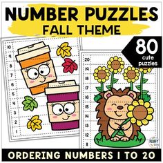 the number puzzles fall theme is shown