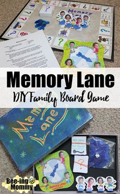 the memory lane board game with pictures and instructions to make it easier for children to play