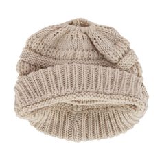 This adorable beanie is crafted from soft, warm cable knit fabric, making it perfect for chilly winter days. Designed with an opening at the top, this beanie allows her to wear her ponytail or messy bun comfortably, giving her the freedom to keep her favorite hairstyle while staying snug and warm. Whether she is playing in the snow, heading to school, or just out and about, this beanie is a versatile and stylish accessory that pairs easily with any winter outfit. Made of 100% Acrylic Knitted Beanie Hat, Beanie Hats For Women, Knitted Beanie, Favorite Hairstyles, Hat For Women, Winter Beanie, Knit Beanie Hat, Winter Knits, Beanie Hat