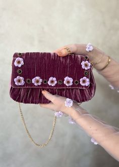 *Enjoy 10% off for a limited time. Use coupon code LIMITED10 at checkout. Does not include bespoke or custom changes. Bridgerton meets modern muse with the Amethyst velvet clutch, handcrafted from a sumptuous velvet in a deep, regal hue reminiscent of the precious gemstone. Fusing nostalgia with modern design, the rich purple tones evoke the mesmerising beauty of amethyst, while the plush texture adds a touch of opulence to any ensemble. Whether you're attending a soirée or a romantic dinner, th Luxury Purple Bags For Gifts, Elegant Purple Bag Gift, Luxury Purple Bag For Gift, Luxury Purple Clutch For Evening, Purple Clutch Evening Bag For Formal Occasions, Purple Pouch Evening Bag As Gift, Chic Purple Evening Bag For Gift, Luxury Purple Rectangular Evening Bag, Formal Purple Clutch Evening Bag