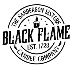 the black flame candle company logo is shown in this file, which has been changed to include