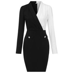 Elegant Office Work Dress Material: Polyester Size: SIZE CHART（cm） Size Length Bust Waist Hip Shoulder S 93 90 68 92 35 M 94 94 72 96 36 L 95 98 76 100 37 XL 96 102 80 104 38 Black And White Office, Workplace Office, Elegant Summer Dresses, Bodycon Dress Formal, Stitching Dresses, Women Waist, Office Dresses For Women, Work Dresses For Women, Business Dress