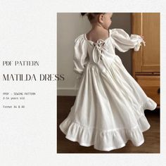 Kids Dress PDF Sewing Pattern Milkmaid Dress 2-14 Coquette Summer Dress Girls Dress Cottage Core Dress Digital Download - Etsy Coquette Summer, Milkmaid Dress, Cottage Core Dress, Girl Dress Pattern, Cute Sewing Projects, Baby Sewing Projects, Couture Mode, Sewing Patterns For Kids, Diy Sewing Clothes