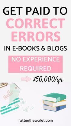 the text get paid to correct errors in e - books and blogs no experience required