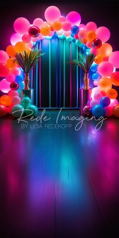 Retro Miami Party Theme, Fiesta Theme Balloons, Neon Flower Arrangements, Neon Party Backdrop, Jewel Tone Birthday Party, Colorful Balloon Garland, 70s Backdrop, Neon Prom Theme, Kids Neon Party