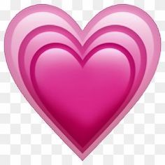 three pink hearts on a transparent background