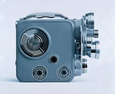 an old fashioned camera is shown on a white background