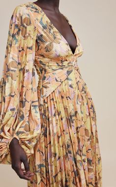 Palms Pleated Midi Dress By Acler | Moda Operandi Moda Operandi Dress, Dope Fashion Outfits, Nigerian Dress Styles, Cotton Dresses Summer, Conceptual Fashion, African Inspired Clothing, Elegant Dresses Classy, Classy Dress Outfits