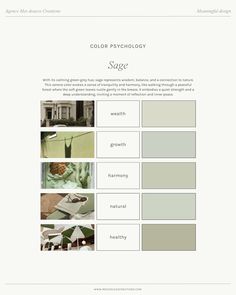 the color scheme for this website is green and has many different shades to choose from