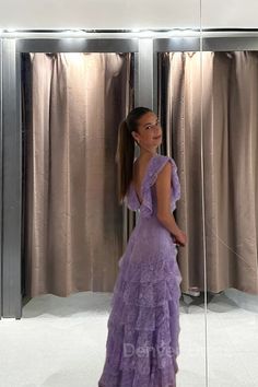 Бузок з мереживом довгим випускним платтям для вечірок Purple Long Formal Dress, Disney Princess Prom Dresses Rapunzel, Bridgerton Prom Dresses, Light Purple Long Dress, Purple Corset Prom Dress, Purple Long Dresses, Purple Wedding Guest Dress, Long Lavender Dress, Purple Fairy Dress