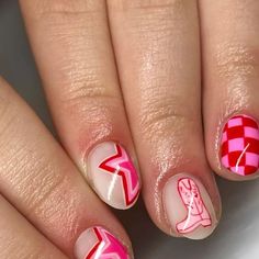 PAISLEY | Nail Artist on Instagram: "Are we kiddinggg the cowboy boot and the cherry with the bow🥹 #naturalnails #gelnails #naildesign #boycottboringnails #nailsofidahofalls #utahnails #nails #nailsofinstagram #utahnails #nailtech #nailtipsandtricks #nailaddict #nailworld #nailinspo #nailartswatches #nailartist #gelnailart #nailsdesign #utahnails #nailaddict #springnails #springnailinspo" Cowboy Boot On Nails, Nails For Concerts, Nashville Themed Nails, Cowboy Boot Nails Design, Last Rodeo Nails, Cute Nashville Nails, Calgary Stampede Nails