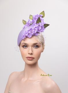 Lavender Lilac Fascinator, Kentucky Derby Headband, Spring Lilacs Fascinator, Kentucky Derby Hat, Wedding Fascinator - Etsy Structured Crown Headpiece For Royal Ascot, Purple Headpieces For Spring Races, Elegant Purple Headband For Spring, Royal Ascot Structured Crown Headpiece, Structural Crown Headpieces For Royal Ascot, Purple Headpiece With Handmade Flowers For Kentucky Derby, Purple Handmade Flowers Headpiece For Kentucky Derby, Purple Headband Fascinator For Royal Ascot, Lavender Headpieces For Royal Ascot Races