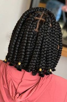 Braided Bob #protectivestyles #braids #braided Bob Braids, African Hair Braiding Styles, Long Box Braids, Afrikaanse Mode, Box Braid