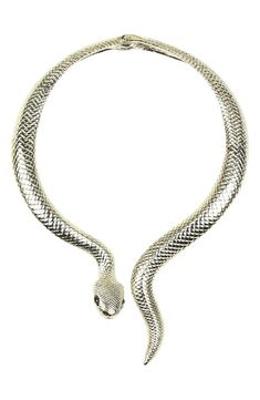 EYE CANDY LOS ANGELES PYTHON NECKLACE | Nordstromrack Snake Choker Necklace, Night Out Looks, Snake Choker, Head Necklace, Snake Necklace, A Snake, Fantasy Jewelry, Keep Jewelry, Curb Chain