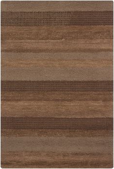 an area rug with brown and tan stripes