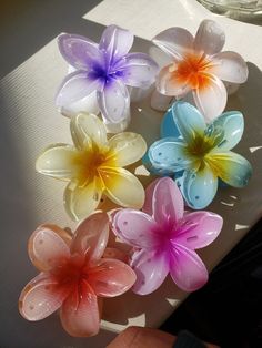 🎀Not my image🎀 Danielleism Aesthetic, Flower Clips For Hair, Hair Flower Accessories, Hair Clips Claw, Hair Clips Flower, Hair Clip Flower