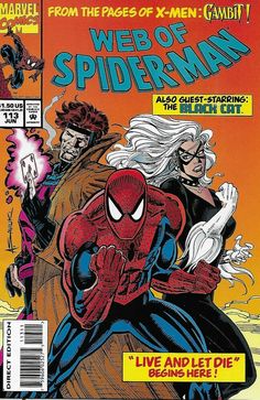 spider - man and the black cat cover for web of spider - man comic book