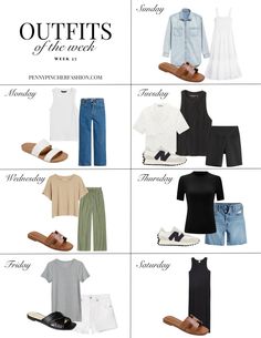 Capsule Wardrobe 2024 - Penny Pincher Fashion Summer In Colorado, Year Round Capsule Wardrobe, Clothing Capsule, European Travel Outfit, Realistic Fashion, Walmart Outfits, Penny Pincher Fashion, Capsule Dressing, Transitional Outfits