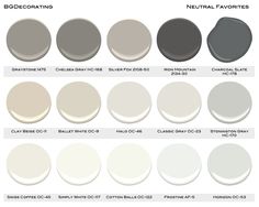 the different shades of neutral and white paint for walls, ceilings or floors in various colors