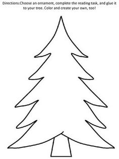 a christmas tree is shown in the shape of a pine, and has been cut out to