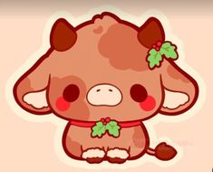 Cute Cow Wallpaper Cartoon, Kawaii Christmas Drawings, Kawaii Cows, Cow Cartoon Drawing, Xmas Pfp, Kawaii Cow, Xmas Drawing, Cute Dog Drawing, Free Doodles