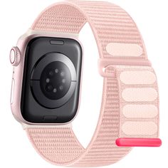 the pink apple watch band is attached to an apple watch series 4 / 3 case