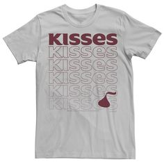 Add a sweet, chocolately touch to your style with this men's Hershey's Kiss tee. Add a sweet, chocolately touch to your style with this men's Hershey's Kiss tee. FEATURES Crewneck Short sleeveFABRIC & CARE Cotton Machine wash Imported Color: Silver. Gender: male. Age Group: adult. Pattern: Graphic. Material: Cotton Blend. Hershey Kiss, Hershey's Kisses, Hershey Kisses, Pattern Graphic, Age Group, Kiss, Cotton Blend, Your Style, Tops & Tees