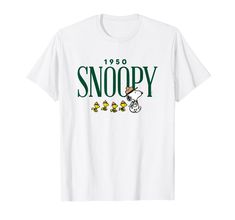 snoopy t - shirt with peanuts on it and the words 1950 snoopy