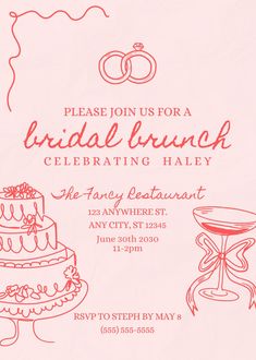 a wedding brunch party is being held on the same day as an event