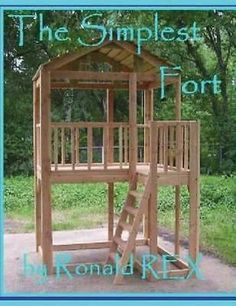 the simplest fort by ronald r rex book cover with an image of a wooden play structure