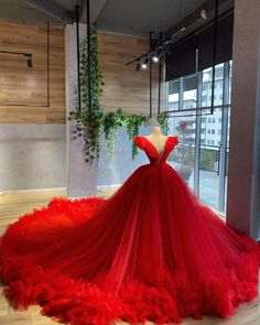 Red Long Prom Dress, Prom Dress Ball Gown, Red Ball Gown, Red Wedding Dress, Dress Ball Gown, Gown Prom, Ball Gowns Prom